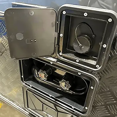 kotai off road caravan water inlet and external shower