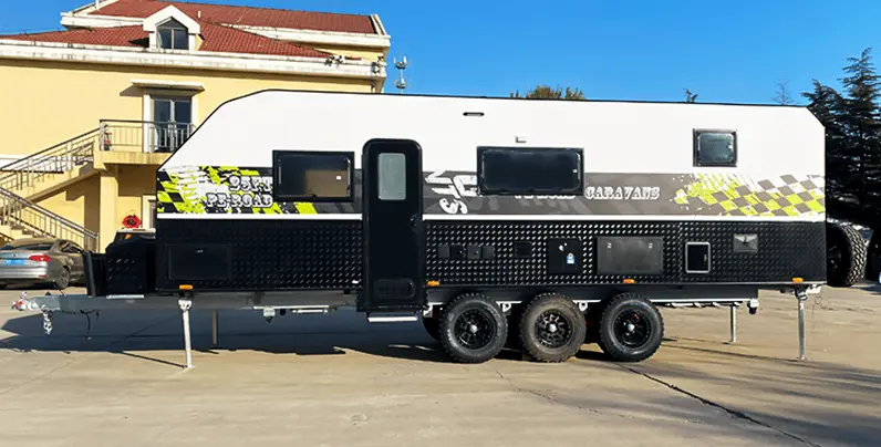 Three axle off road caravan exterior