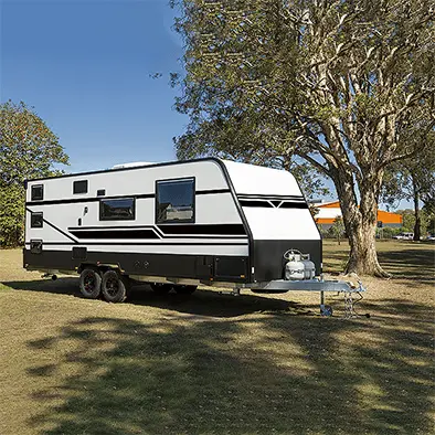 Semi off road caravan exterior