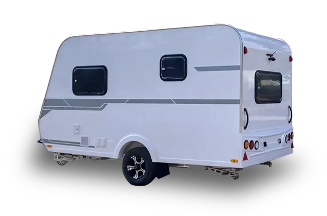 single axle on road travel trailer for 2 people
