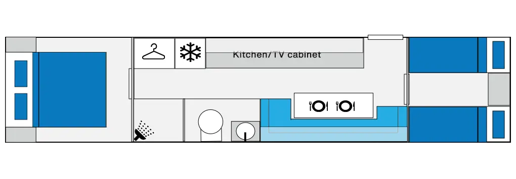 10m hotel travel trailer floorplan